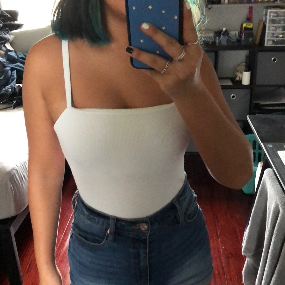 white tank bodysuit